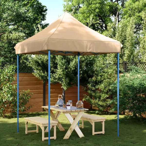 Gossi cort de petrecere pliabil pop-up, 200x200x306 cm, bej