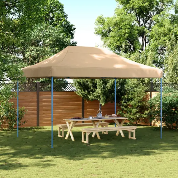 Gossi cort de petrecere pliabil pop-up, 410x279x315 cm, bej
