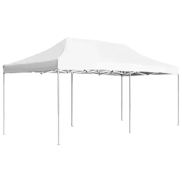Gossi cort de petrecere pliabil profesional, alb, 6 x 3 m, aluminiu