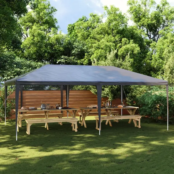 Gossi cort de petrecere profesional, antracit, 4 x 6 m, 90 g/m2