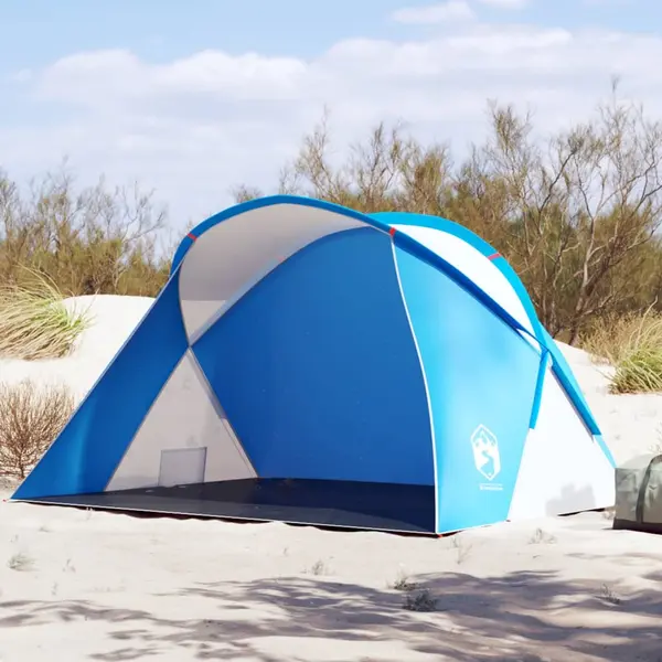 Gossi cort de plaja 2 persoane pop-up albastru azur, rezistent la apa