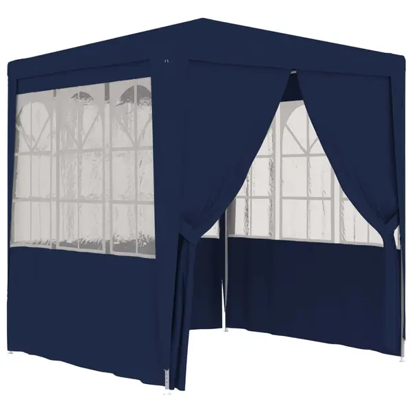 Gossi cort petrecere cu pereti, albastru, 2,5 x 2,5 m, 90 g/m2