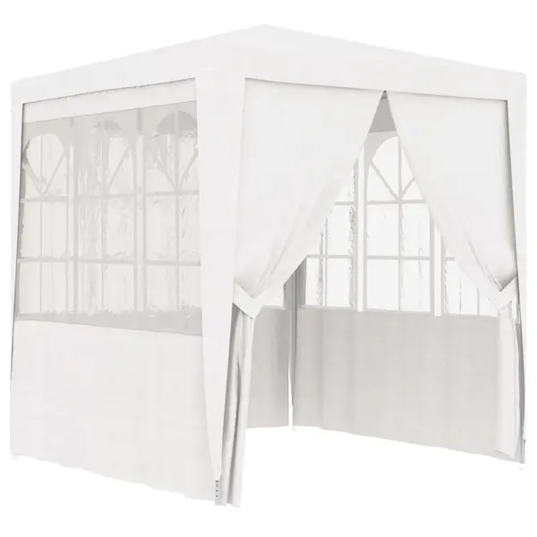 Gossi cort petrecere profesional cu pereti, alb, 2,5 x 2,5 m 90 g/m2