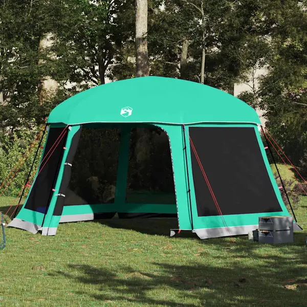 Gossi cort piscina cu pereti detasabili cu acoperis&plasa verde mare