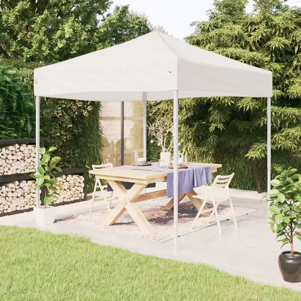Gossi cort pliabil pentru petrecere, alb, 2x2 m
