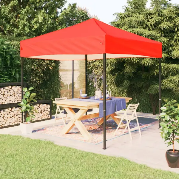 Gossi cort pliabil pentru petrecere, rosu, 3x3 m