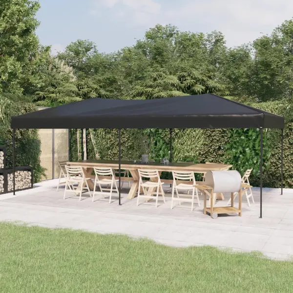 Gossi cort pliabil pentru petreceri, antracit, 3x6 m