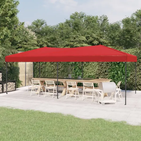 Gossi cort pliabil pentru petreceri, rosu, 3x6 m