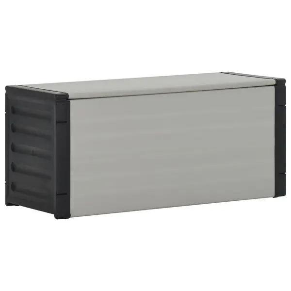 Gossi cos de deseuri pentru gradina, gri, 85x34x40 cm