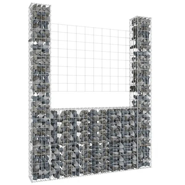 Gossi cos de gabion in forma de u, 2 stalpi, 140x20x200 cm, fier