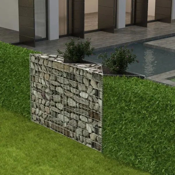 Gossi cos gabion, 120 x 30 x 100 cm, otel galvanizat