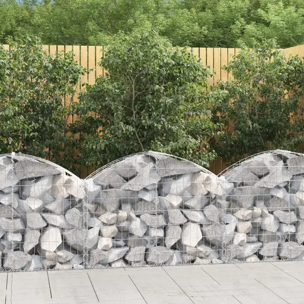 Gossi cos gabion arcuit, 100x30x60/80 cm, fier galvanizat