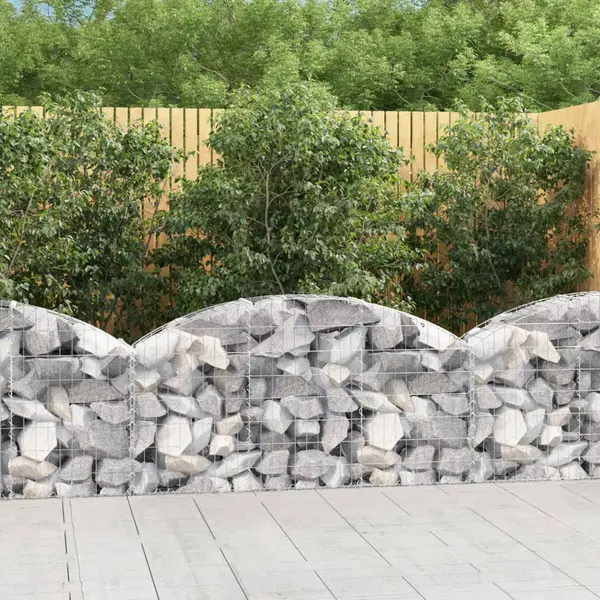 Gossi cos gabion arcuit, 150x30x60/80 cm, fier galvanizat