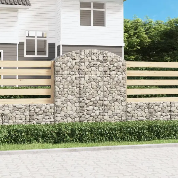 Gossi cos gabion arcuit, 150x50x160/180 cm, fier galvanizat