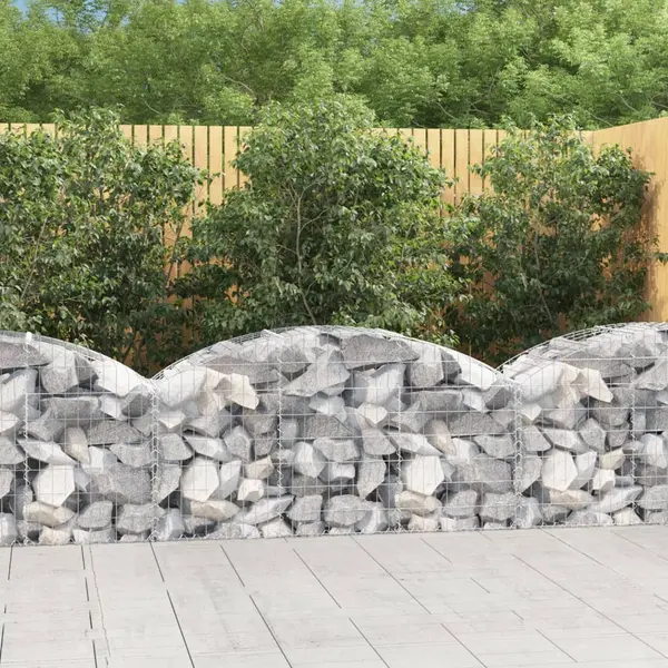 Gossi cos gabion arcuit, 150x50x60/80 cm, fier galvanizat