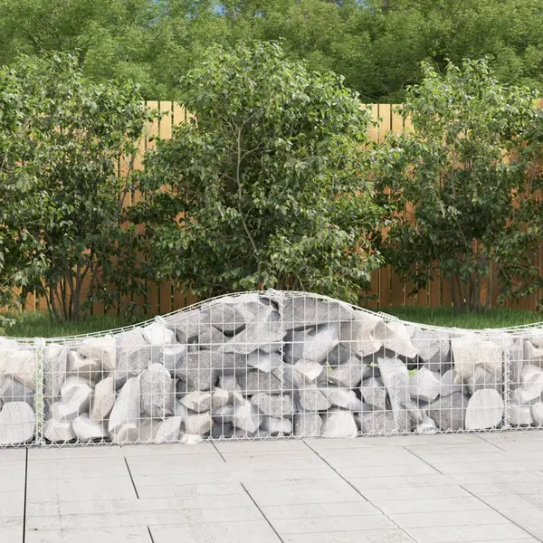 Gossi cos gabion arcuit, 200x30x40/60 cm, fier galvanizat
