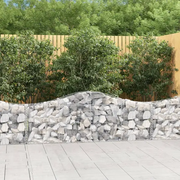 Gossi cos gabion arcuit 200x30x60/80 cm fier galvanizat