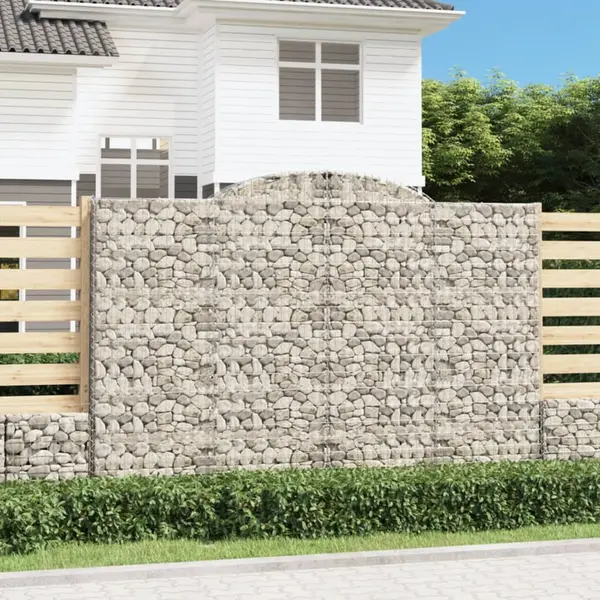Gossi cos gabion arcuit, 300x50x200/220 cm, fier galvanizat