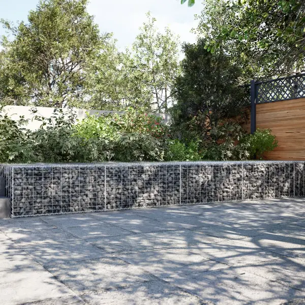 Gossi cos gabion cu capac, 1200x100x50 cm, fier galvanizat