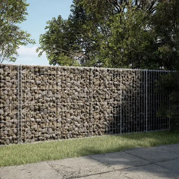 Gossi cos gabion cu capac, 200x100x100 cm, fier galvanizat