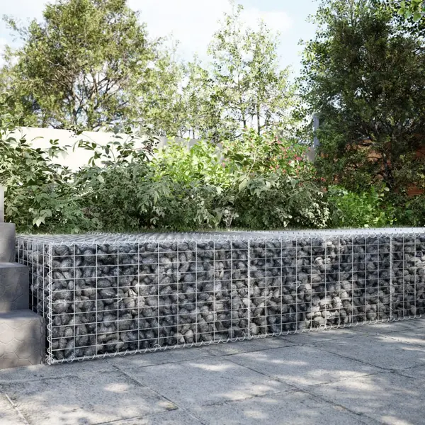 Gossi cos gabion cu capac, 200x100x50 cm, fier galvanizat