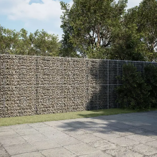 Gossi cos gabion cu capac, 450x100x200 cm, fier galvanizat