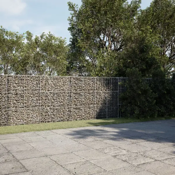 Gossi cos gabion cu capac, 800x100x150 cm, fier galvanizat