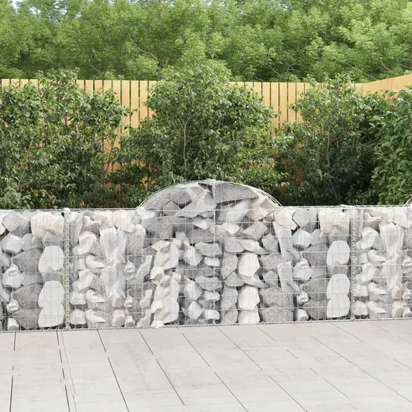 Gossi cosuri gabion arcuite 10 buc, 200x30x80/100cm, fier galvanizat