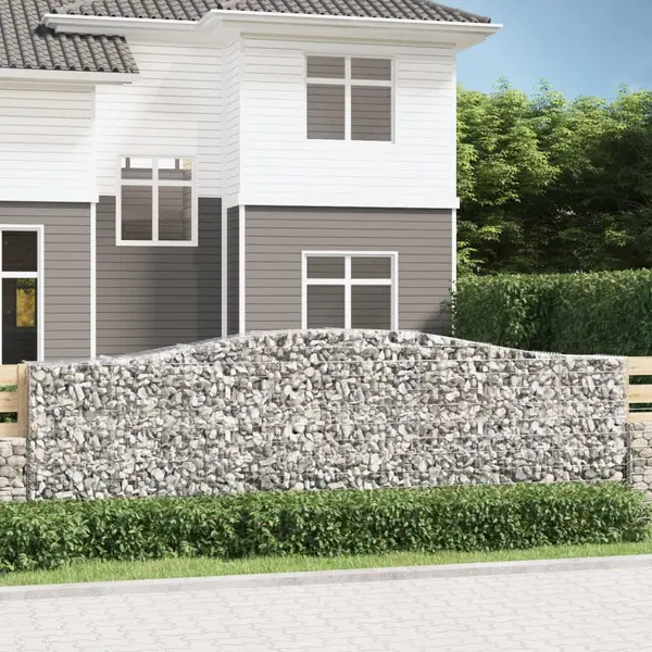 Gossi cosuri gabion arcuite 10 buc, 400x50x120/140cm, fier galvanizat