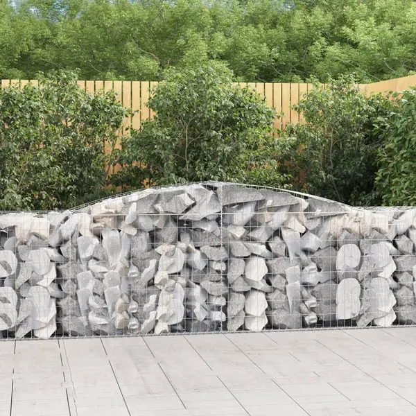 Gossi cosuri gabion arcuite 10 buc, 400x50x80/100 cm, fier galvanizat