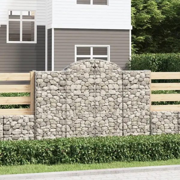 Gossi cosuri gabion arcuite 11 buc, 200x50x140/160cm, fier galvanizat
