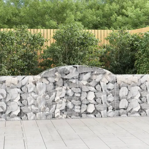 Gossi cosuri gabion arcuite 11 buc, 300x30x80/100 cm, fier galvanizat