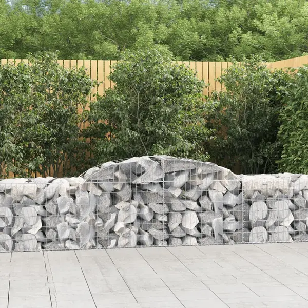 Gossi cosuri gabion arcuite 12 buc, 300x50x60/80 cm, fier galvanizat
