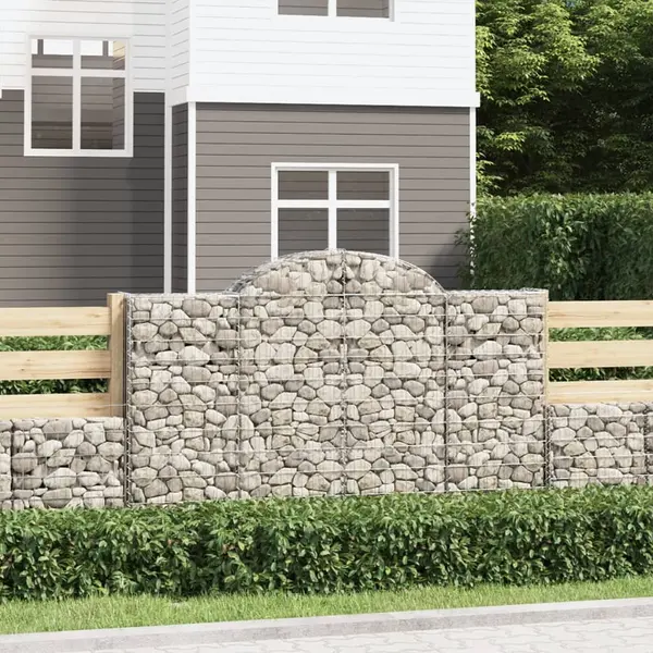Gossi cosuri gabion arcuite 13 buc, 200x50x120/140 cm,fier galvanizat