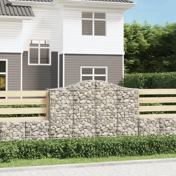 Gossi cosuri gabion arcuite 13 buc, 200x50x140/160cm, fier galvanizat