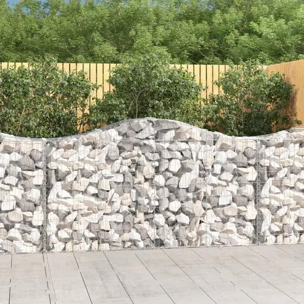 Gossi cosuri gabion arcuite 15 buc, 200x50x100/120cm, fier galvanizat
