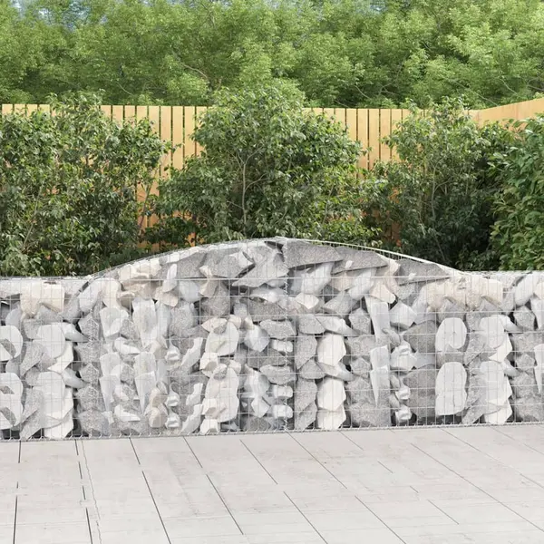 Gossi cosuri gabion arcuite 15 buc, 400x30x100/120 cm fier galvanizat