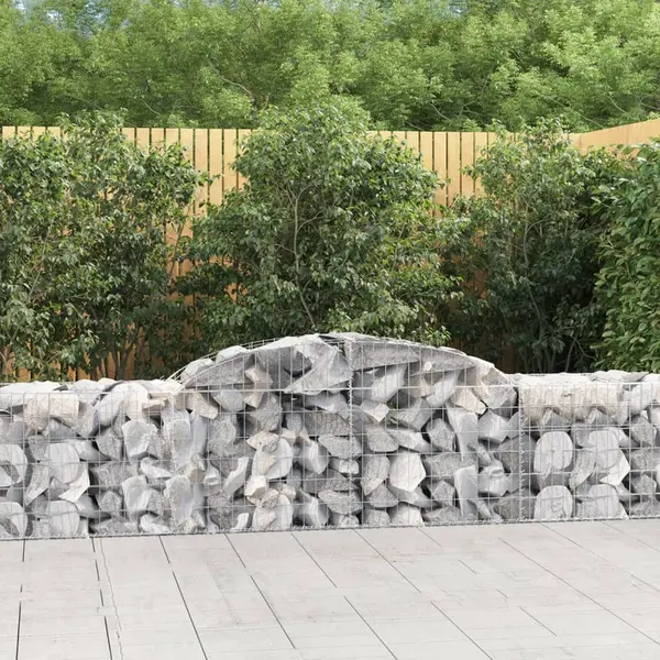 Gossi cosuri gabion arcuite 17 buc, 300x50x60/80 cm, fier galvanizat