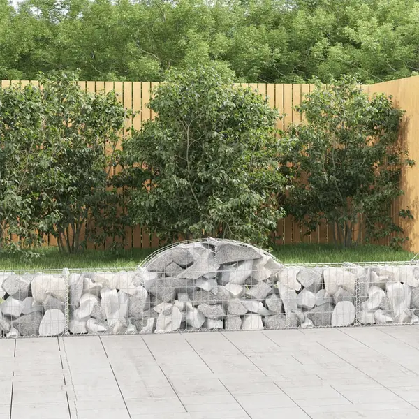Gossi cosuri gabion arcuite 2 buc, 200x30x40/60 cm, fier galvanizat
