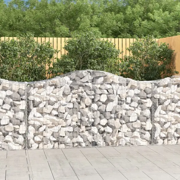 Gossi cosuri gabion arcuite 2 buc, 200x50x100/120 cm fier galvanizat