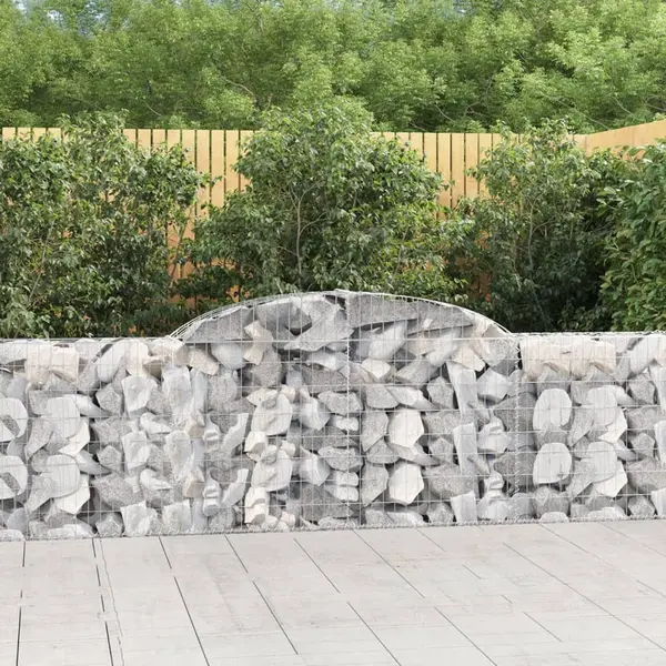 Gossi cosuri gabion arcuite 2 buc., 300x30x80/100 cm, fier galvanizat
