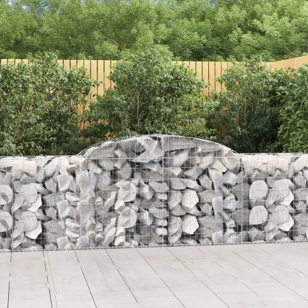 Gossi cosuri gabion arcuite 2 buc, 300x50x80/100 cm, fier galvanizat