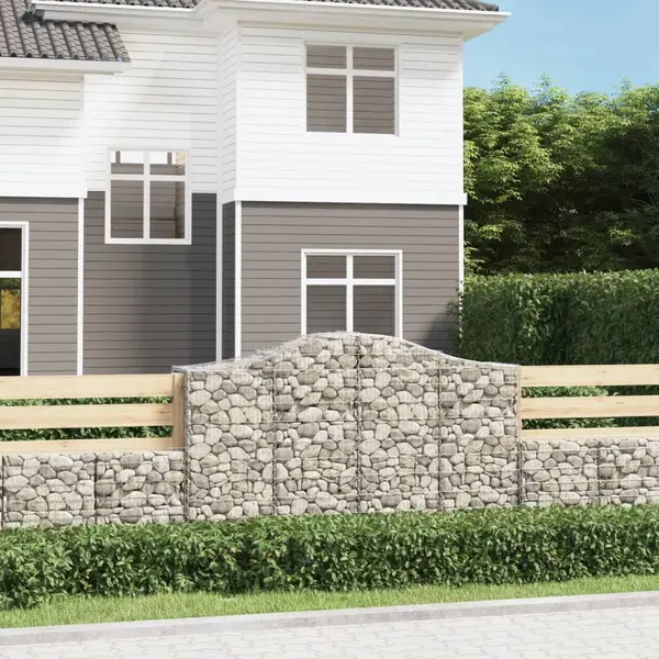 Gossi cosuri gabion arcuite 20 buc, 200x50x120/140cm, fier galvanizat