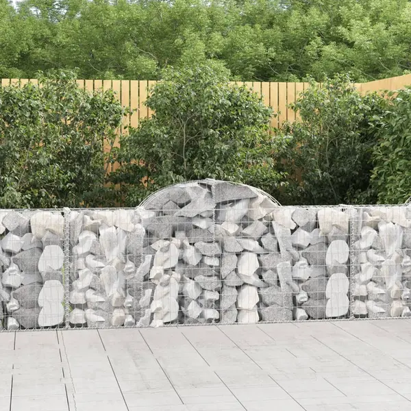 Gossi cosuri gabion arcuite 25 buc, 200x30x80/100 cm, fier galvanizat