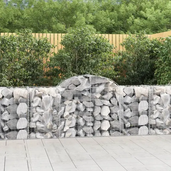 Gossi cosuri gabion arcuite 25 buc, 200x50x80/100 cm, fier galvanizat