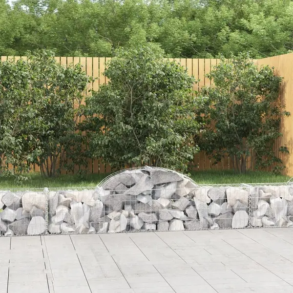 Gossi cosuri gabion arcuite 3 buc, 200x30x40/60 cm, fier galvanizat