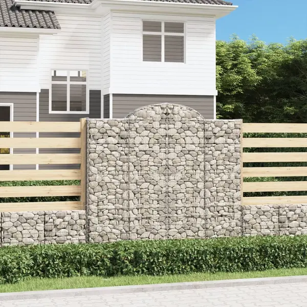 Gossi cosuri gabion arcuite 3 buc, 200x50x180/200 cm, fier galvanizat