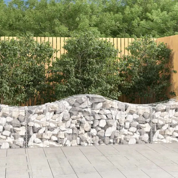 Gossi cosuri gabion arcuite 3 buc, 200x50x60/80 cm, fier galvanizat