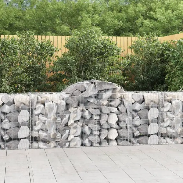 Gossi cosuri gabion arcuite 3 buc, 200x50x80/100 cm, fier galvanizat