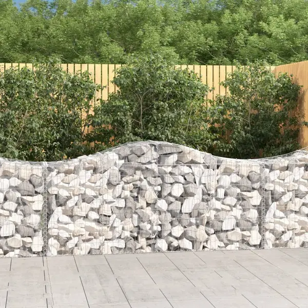 Gossi cosuri gabion arcuite 3 buc, 200x50x80/100 cm, fier galvanizat
